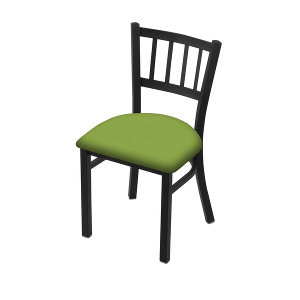 610 Contessa 18" Chair with Black Wrinkle Finish and Canter Kiwi Green Seat